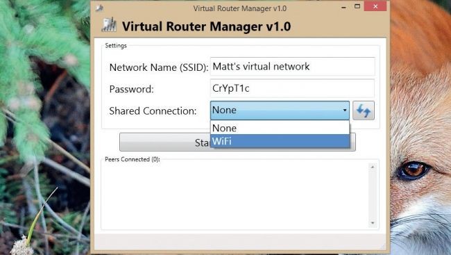 Paylaşacağınız ağı seçin