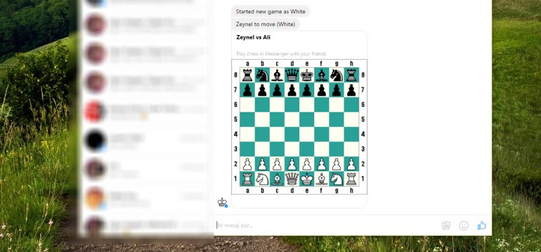Facebook Messenger'daki gizli satranç oyunu!