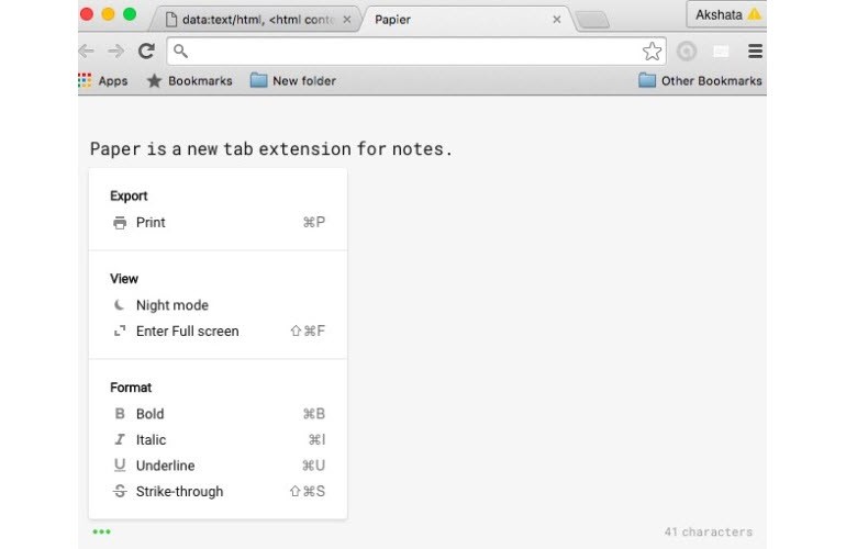 Chrome sekmesini not defterine dönüştürün!