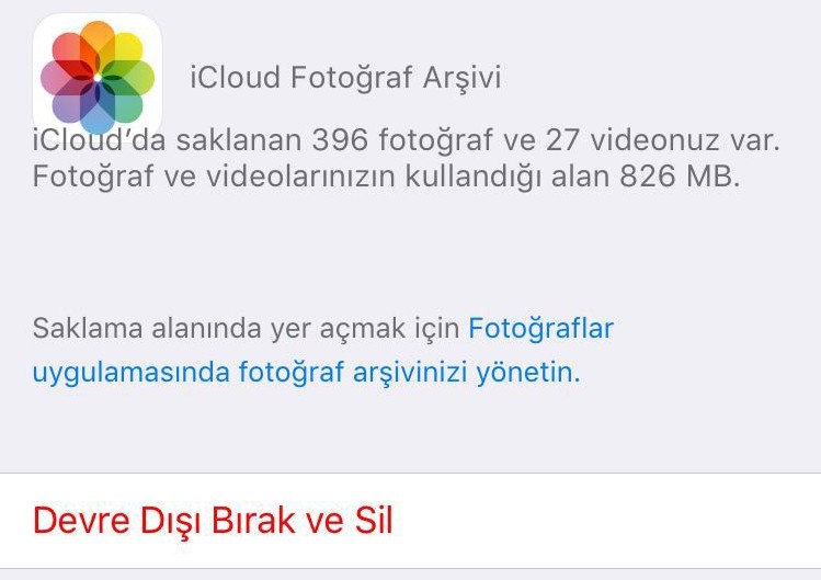 iCloud'u depolama özelliğinden yararlanın!
