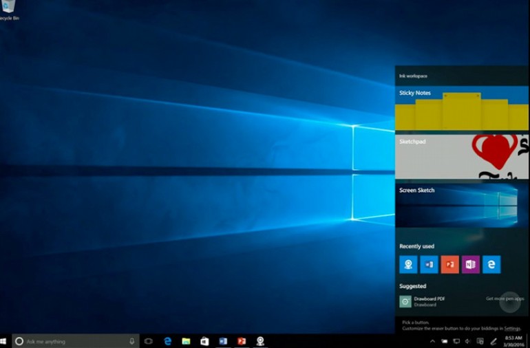 Cortana ve Microsoft Pen