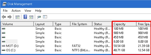 Windows 10'un gizli disk bölümleri...