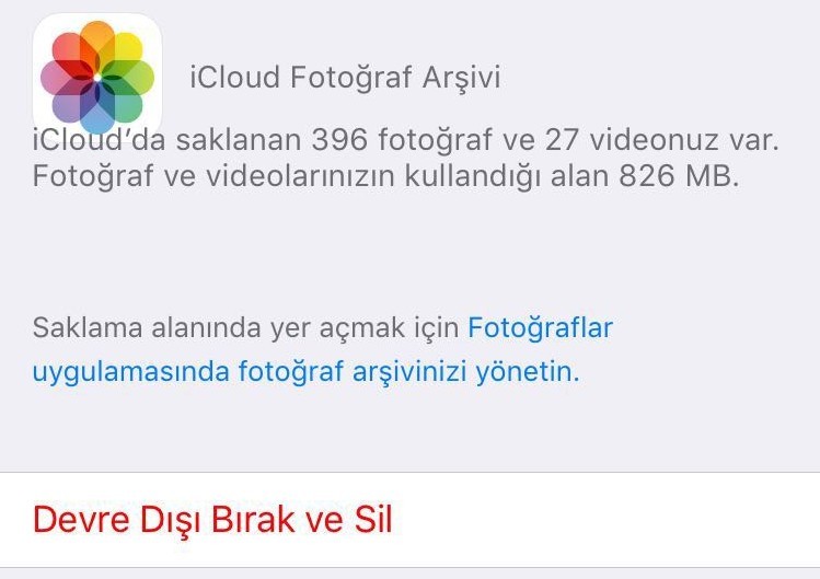 iCloud'u depolama özelliğinden yararlanın!