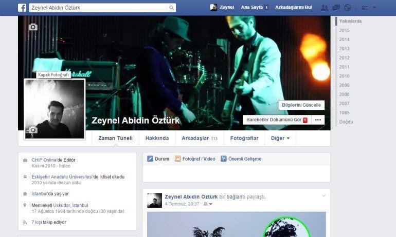 7. Facebook hesabını kalıcı olarak silmek