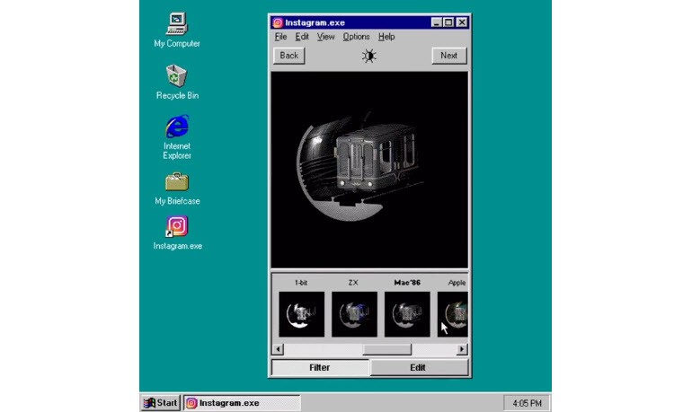 Instagram Windows 95'e gelseydi, böyle olacaktı?