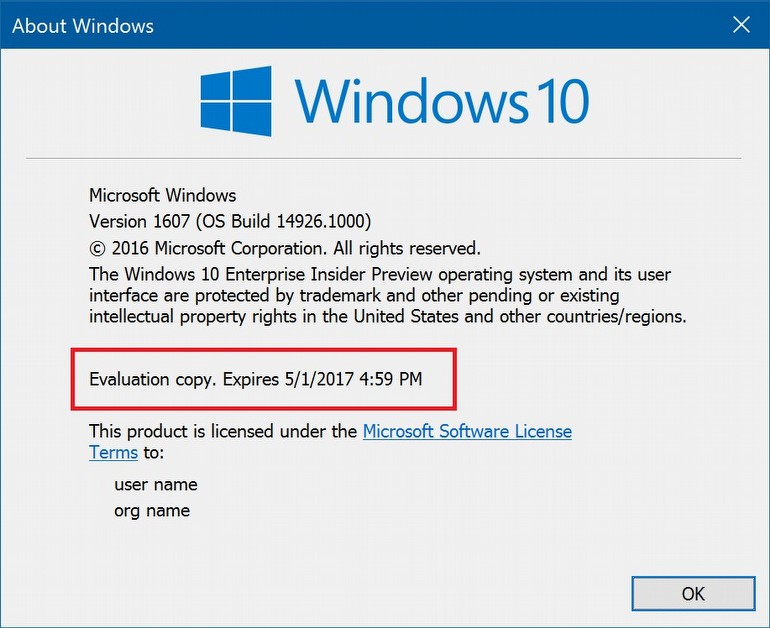 Windows 10 ön izlemeleri için son tarih!