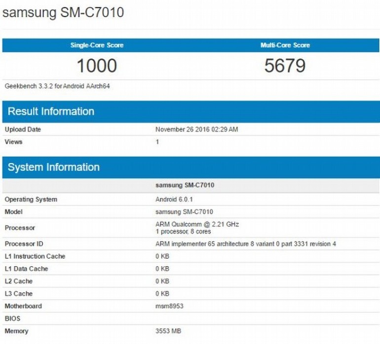 Samsung Galaxy C7 Pro Yakalandı!