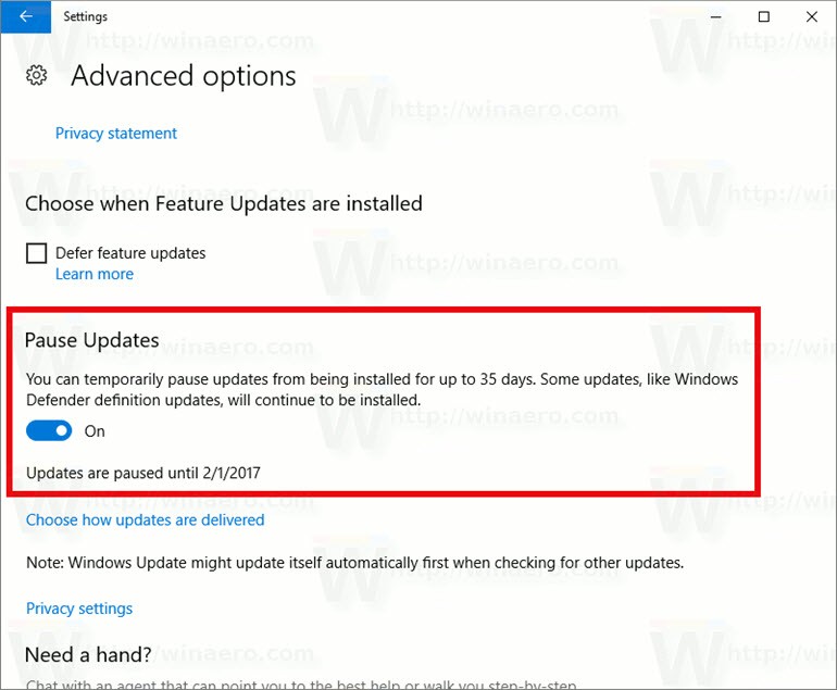 Otomatik Windows 10 Güncellemelerine Yeni Çözüm
