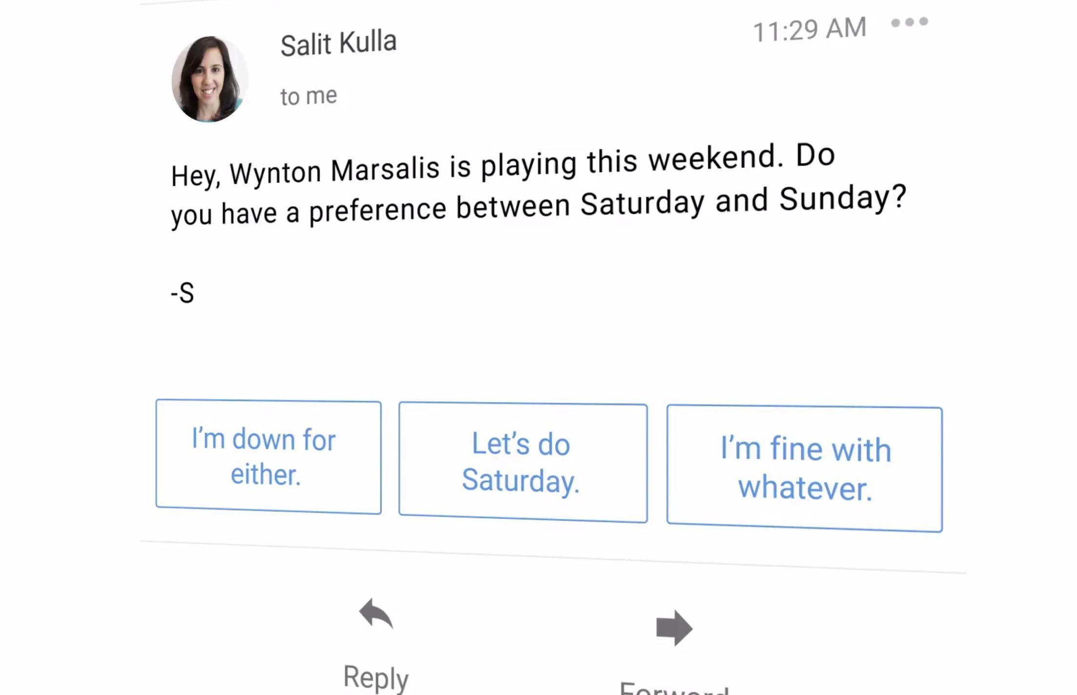Gmail Smart Replies