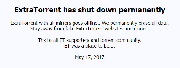 ExtraTorrent Tamamen Kapandı!