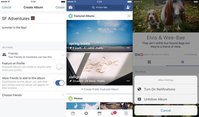 Facebook Albümleri Daha Kapsamlı Hale Geliyor