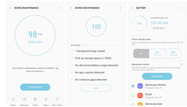 Samsung Device Maintenance, Play Store'a Geldi!