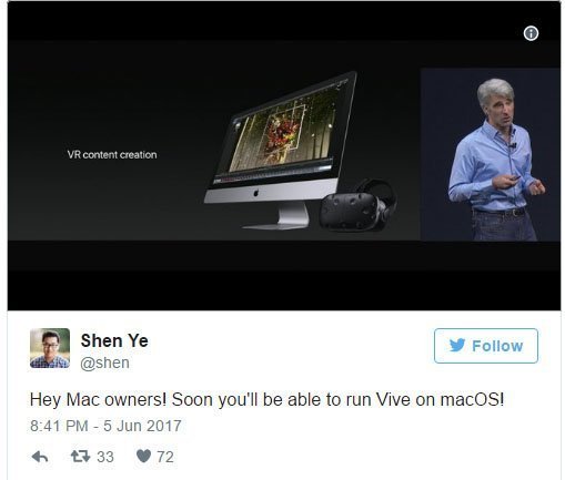 Mac Kullanıcılarına Müjde: HTC Vive Geliyor!