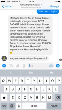 Yazılımın tamamı Armut ekibinden