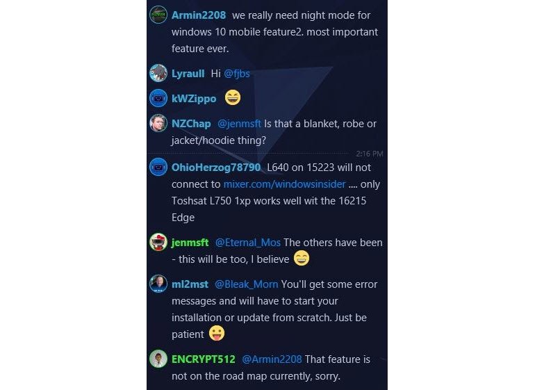 Night Light, Windows 10 Mobile'a Gelmeyecek!