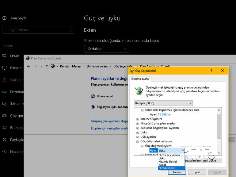 PC'nizin Güç Düğmesi Sadece Ekranı Kapatsın!