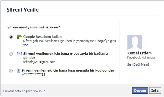 Facebook Hesabını Koruma