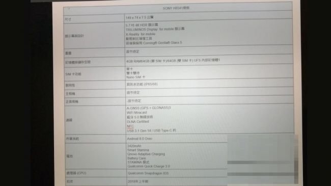 Sony Xperia XZ Premium 2'den Bilgiler Sızdı!