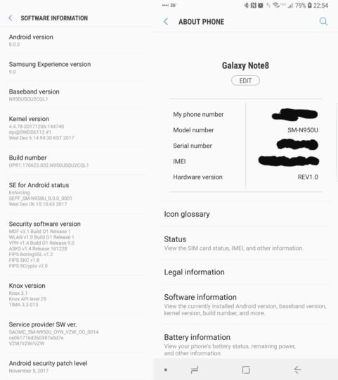 Galaxy Note 8 Oreo Güncellemesi Sızdı
