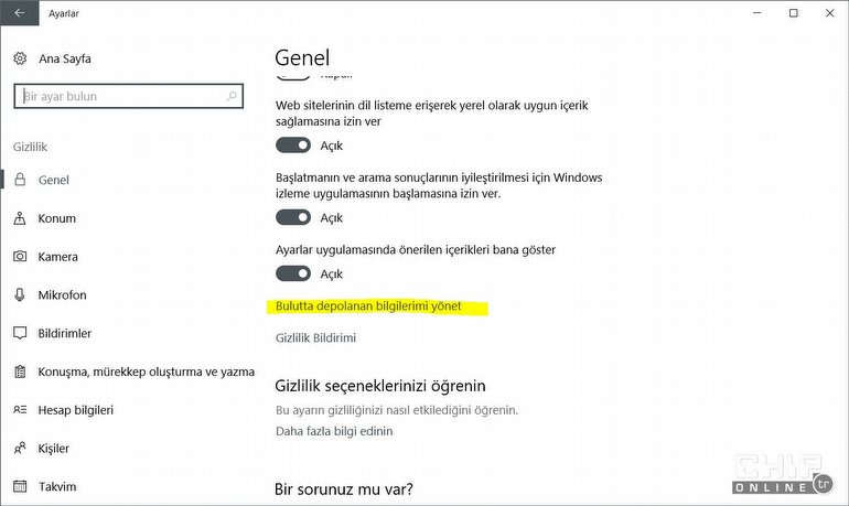 Windows 10 Tam Olarak Neleri Saklıyor?