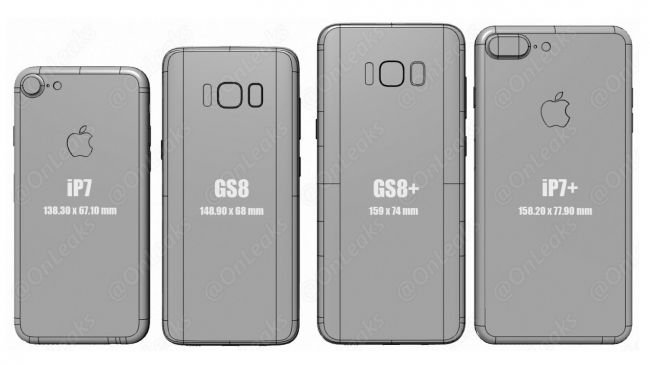 Galaxy S8, iPhone 7'den Ne Kadar Daha Büyük?