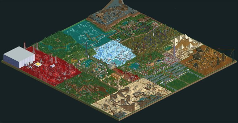 RCT2 oyunundaki eğlence parkı için 10 yıl harcadı!