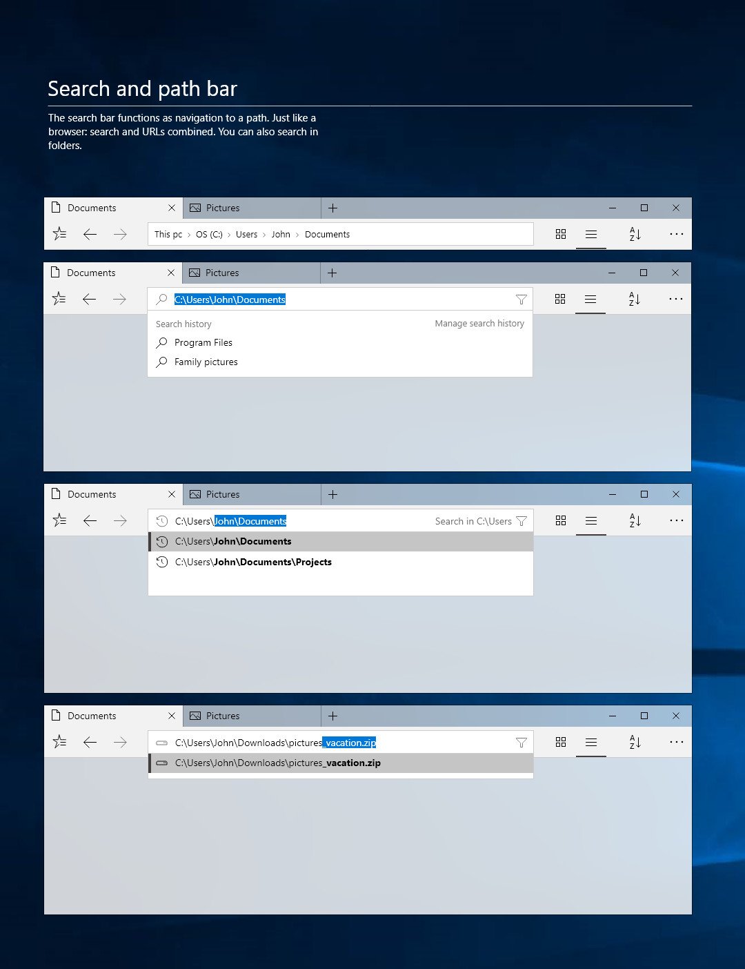 Windows Gezgini, Fluent Design'a Geçerse