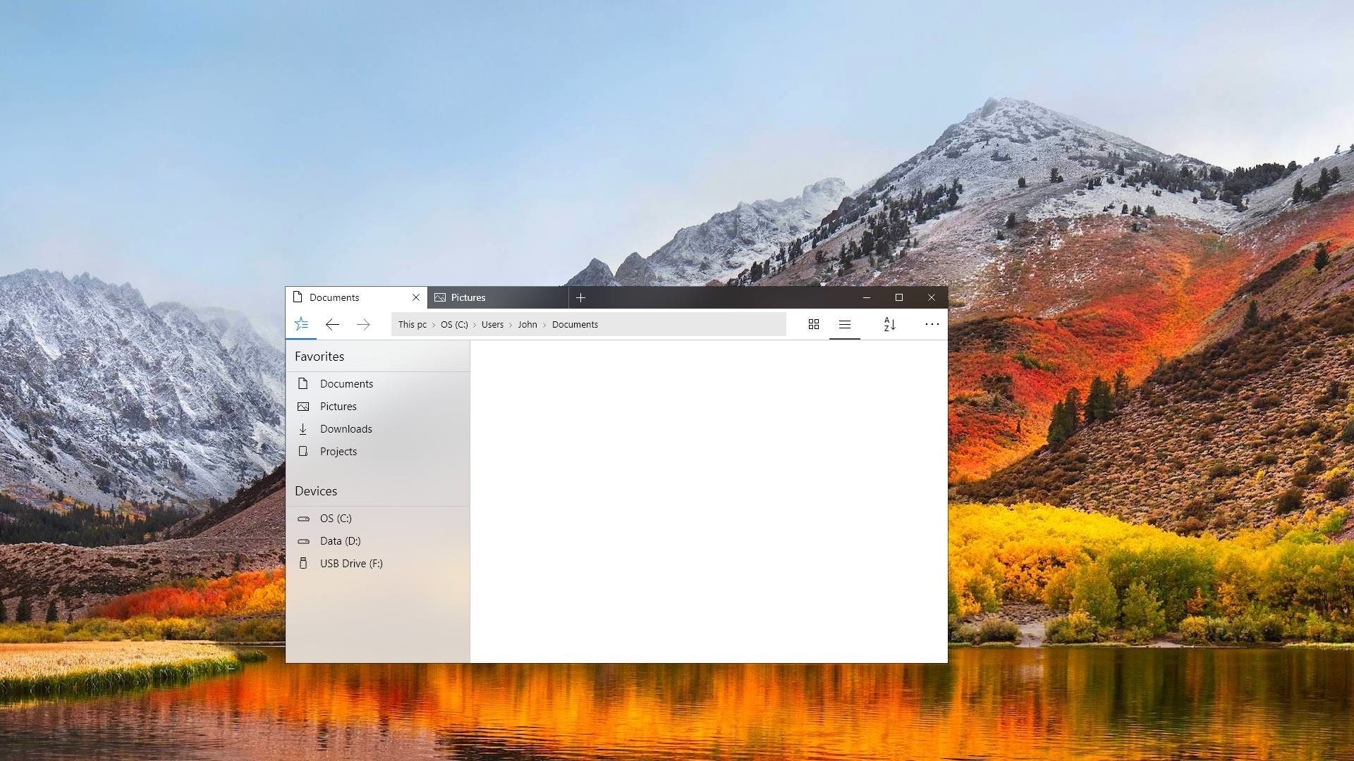 Windows Gezgini, Fluent Design'a Geçerse