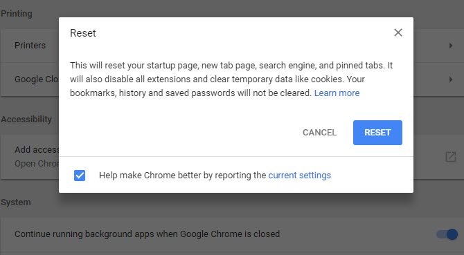 Chrome Nasıl Sıfırlanır?