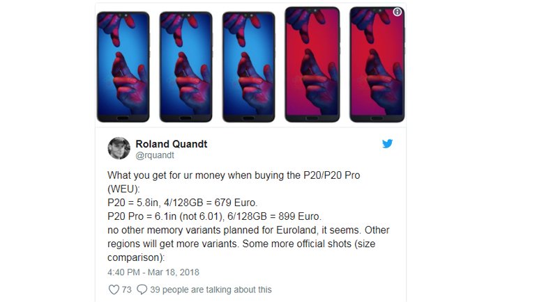 Huawei P20 Kaç GB ile Gelecek, Fiyatı Ne Olacak?