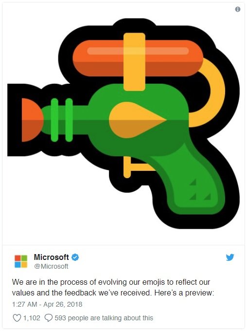 Microsoft Sevimli Tabanca Emoji'sini Gösterdi
