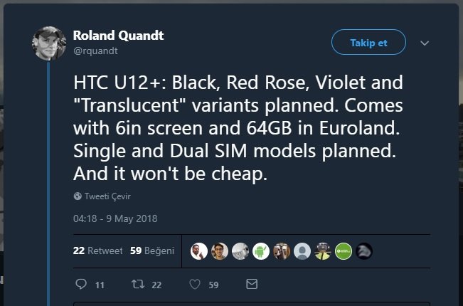 HTC U12 Plus'ın Fiyatı Can Yakacak