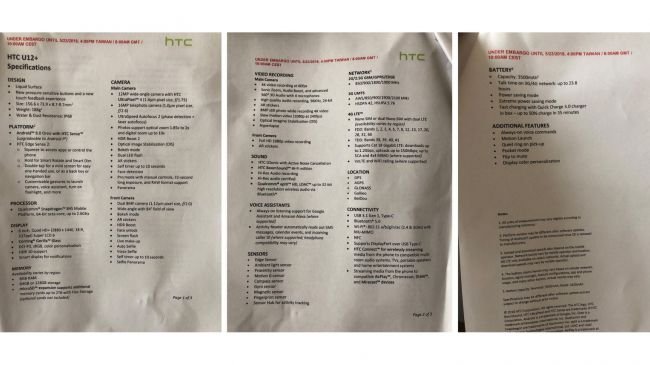 HTC U12 Plus'tan Görüntüler ve Detaylar Sızdı!