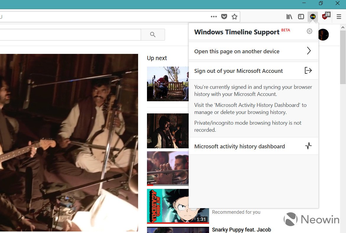 Timeline'ı Chrome'a ve Firefox'a getirin!