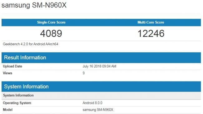Galaxy Note 9, Galaxy S9'dan Hızlı Olabilir