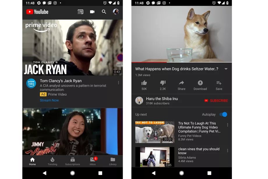 YouTube'un Koyu Modu Sonunda Android'de!