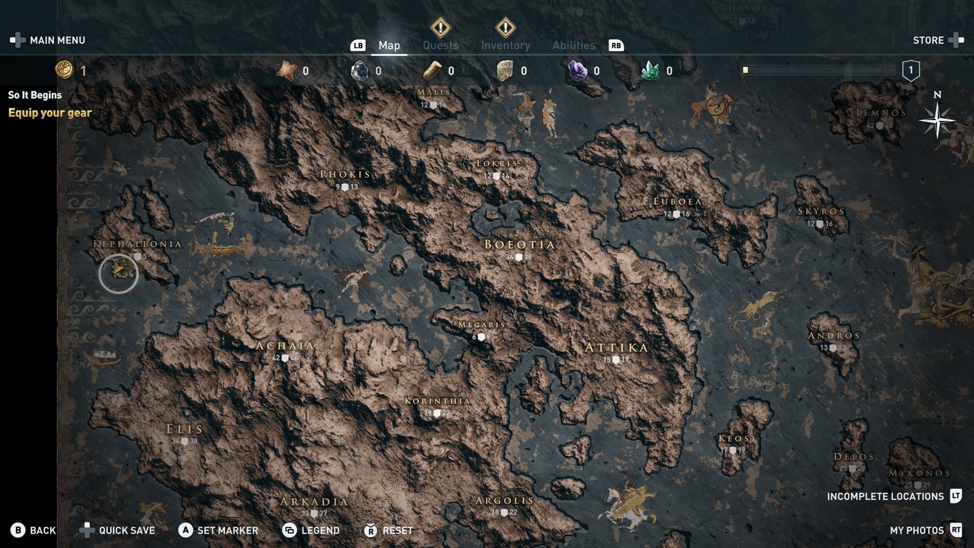 Ege denizinde adalardan oluşan devasa harita