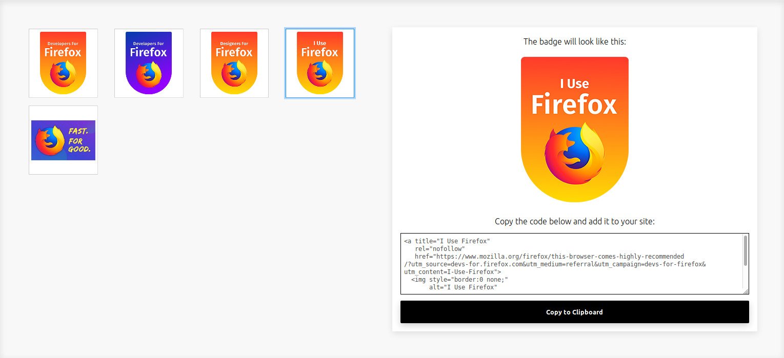 Mozilla'dan Web Siteleri İçin Firefox Rozetleri