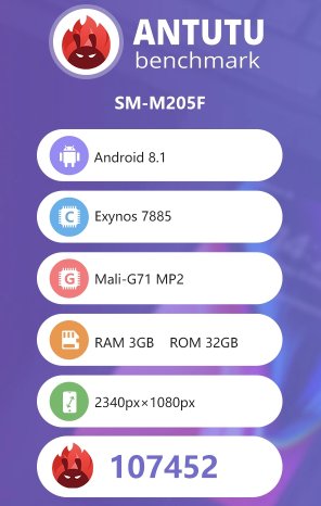 Samsung SM-M205F de geliyor!