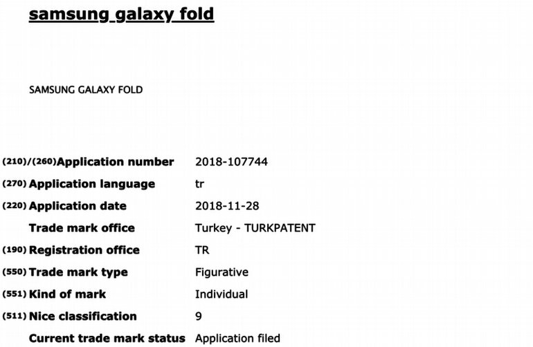 Galaxy Fold Patenti Türkiye'de Ortaya Çıktı!