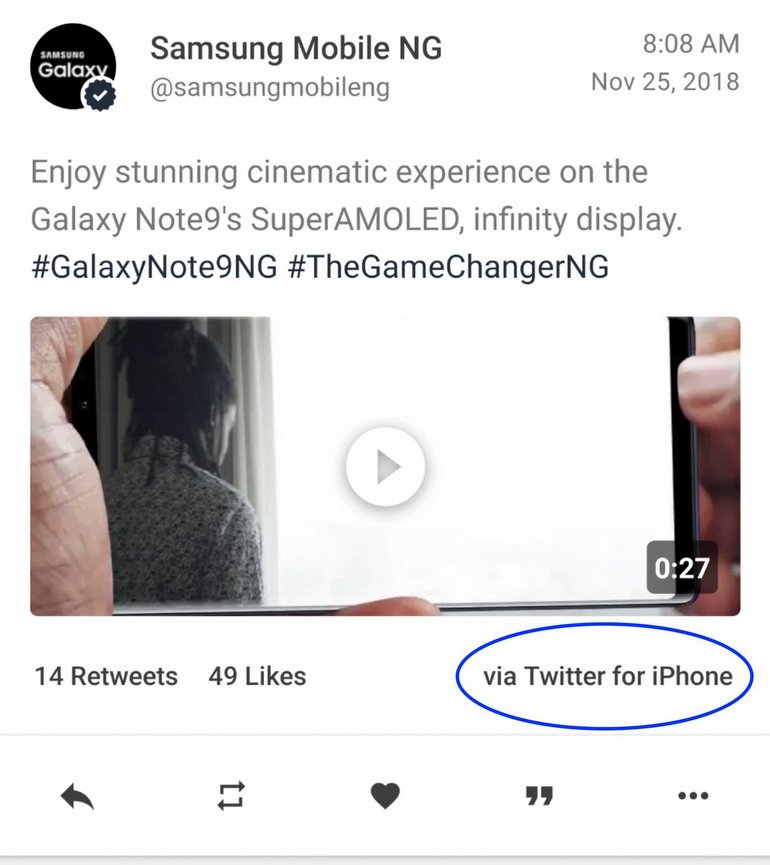 Samsung, Tweet Atacağı Cihazları Karıştırdı!