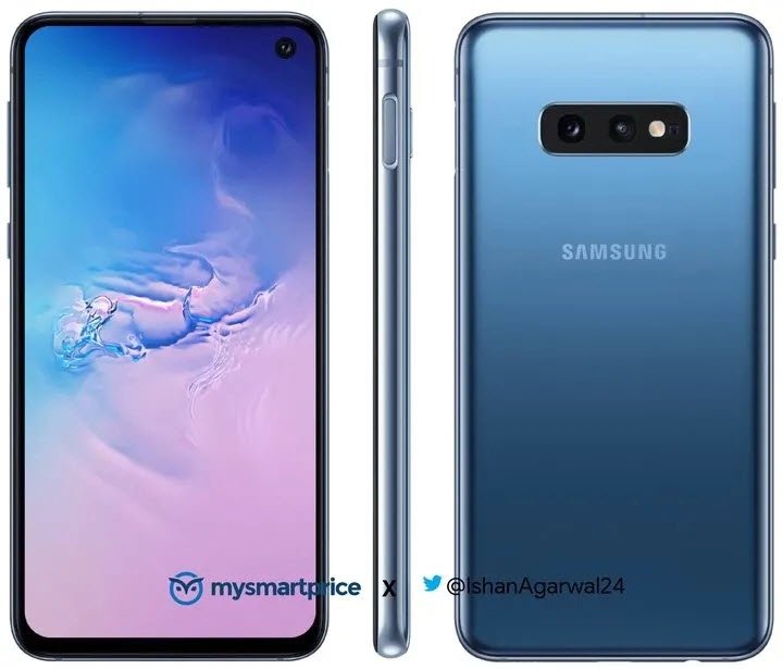 Mavi Galaxy S10 ve S10e Çizimleri Göründü