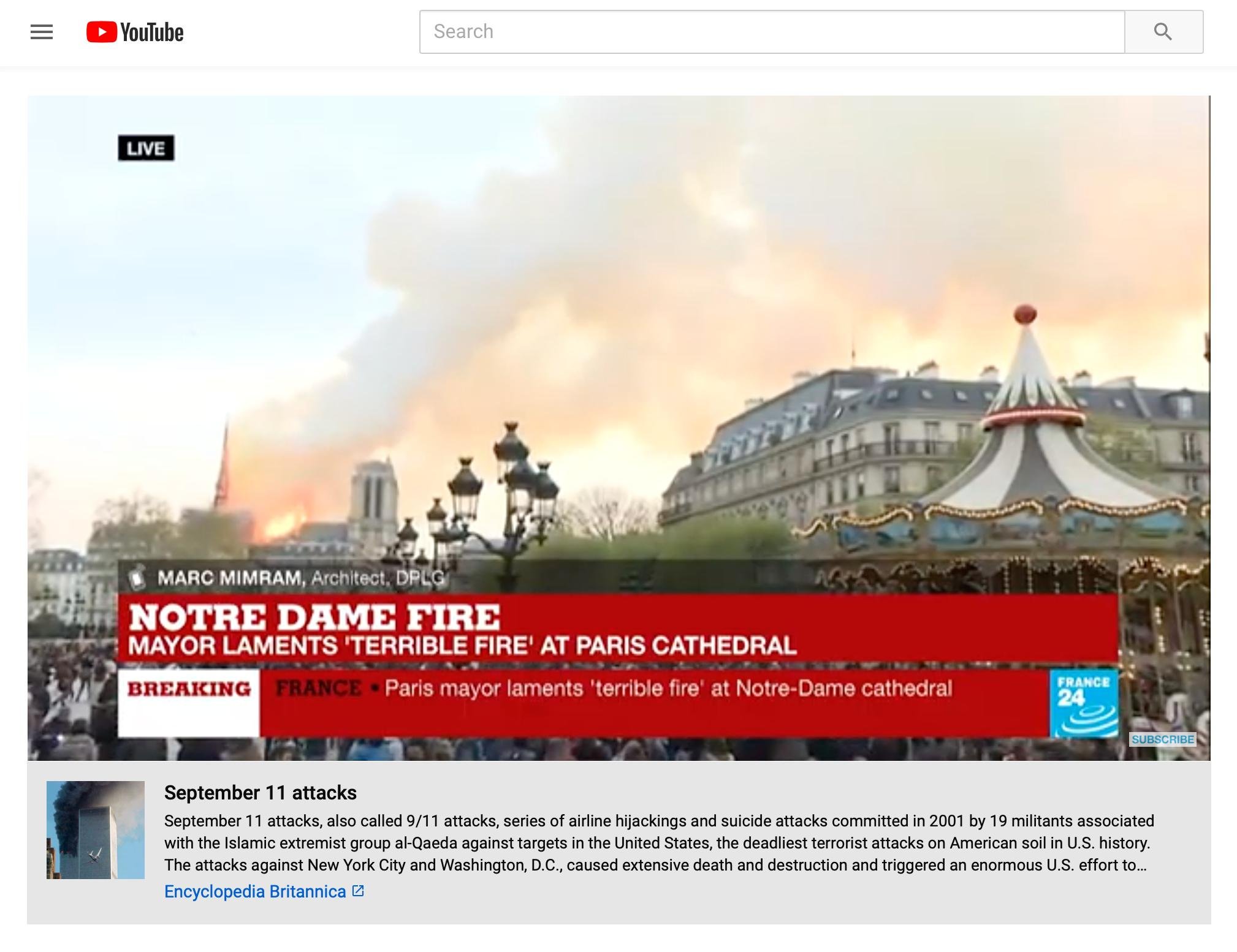 Notre Dame Yangını Videolarında YouTube Gafı!