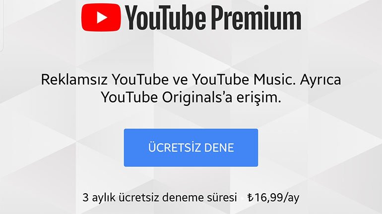 YouTube Premium ve Music Türkiye'ye Açıldı