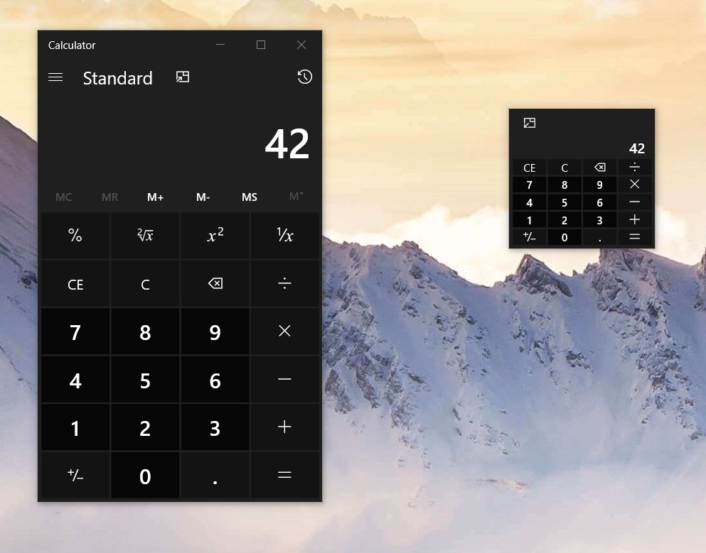 Windows 10 Hesap Makinesi'nden Yeni Sürpriz
