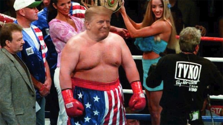 Rocky Balboa Vücutlu Trump, Eğlence Konusu Oldu