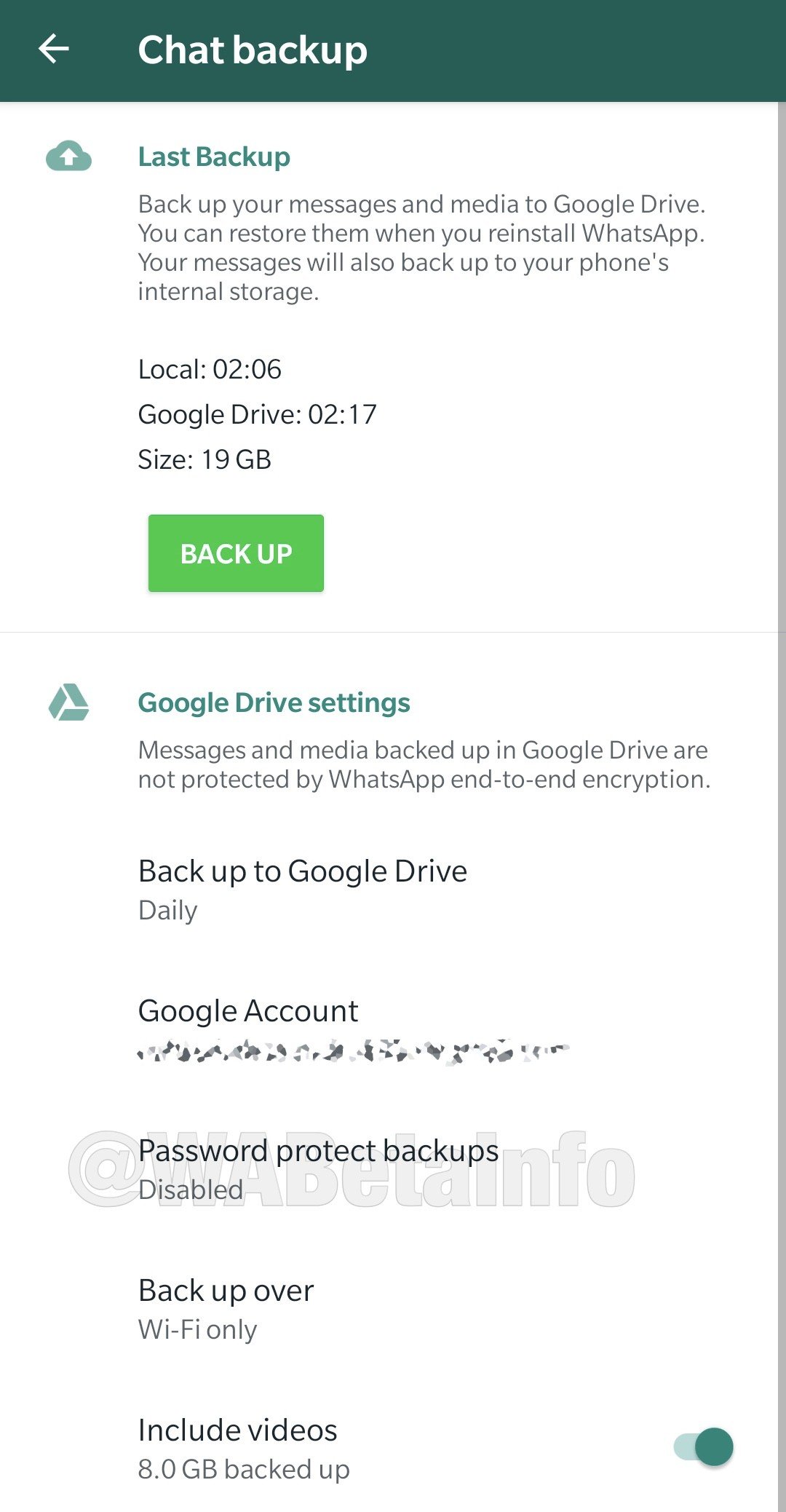 WhatsApp, Google Drive Yedeklerini Şifreleme Üzerinde Çalışıyor