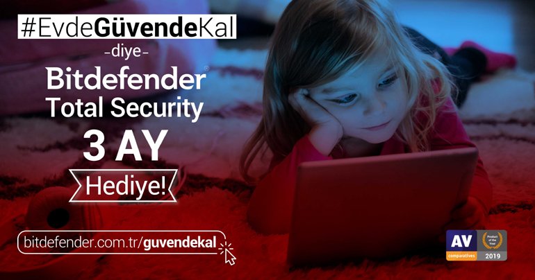 #EvdeGüvendeKal Diye Yılın Güvenlik Ürünü 3 Ay Ücretsiz