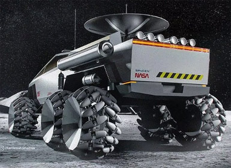 SpaceX, Tesla Cybertruck'ı Ay'a Gönderirse, Cybertruck Nasıl Görünür?