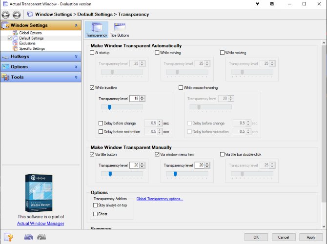 4. Actual Transparent Window